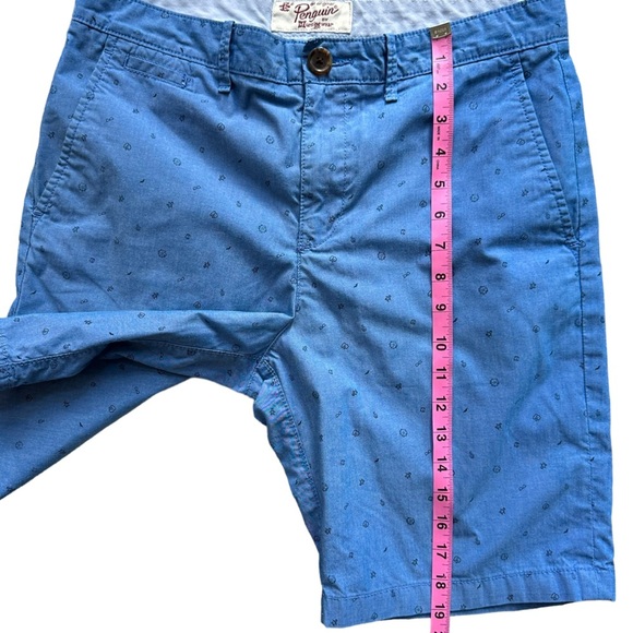 Original Penguin Short Men's Slim 8" Short in Blue with Pattern Size: 30 - Picture 9 of 9